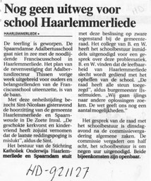 19921127-HD Nog geen uitweg voor school Haarlemmerliede