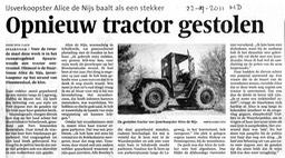 20110922-HD Opnieuw tractor gestolen, Spaarnwoude
