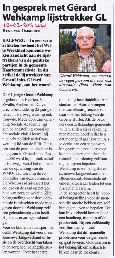 20140212-WW Gérard Wehkamp lijsttrekker Groen Links