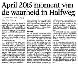 20141003-HD April 2015 moment van de waarheid in Halfweg, toekomst gemeente