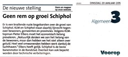 20150120-HD Stelling, geen rem op groei Schiphol