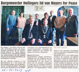 20150506-WP Burgemeester Heiliegers lid van Mayors for Peace