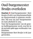 20150810-HD Oud-burgemeester Bruijn overleden