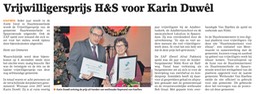 20171214-HC Vrijwilligersprijs H&S voor Karin Dûwel