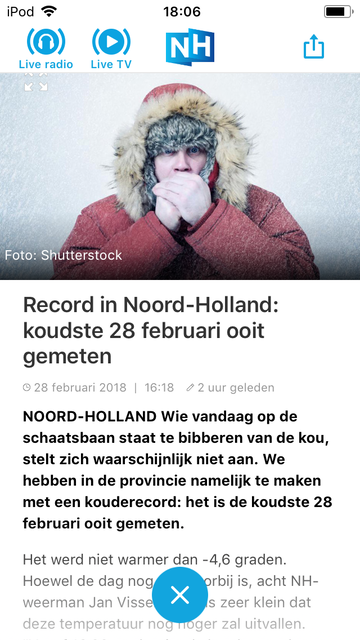 20180228-RTVNH Record in Hoord-Holland, koudste 28 februari ooit gemeten