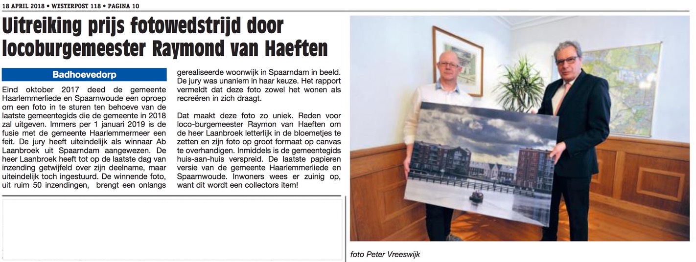 20180418-WP Uitrijking prijs fotowedstrijd door locoburgemeester Raymond van Haeften