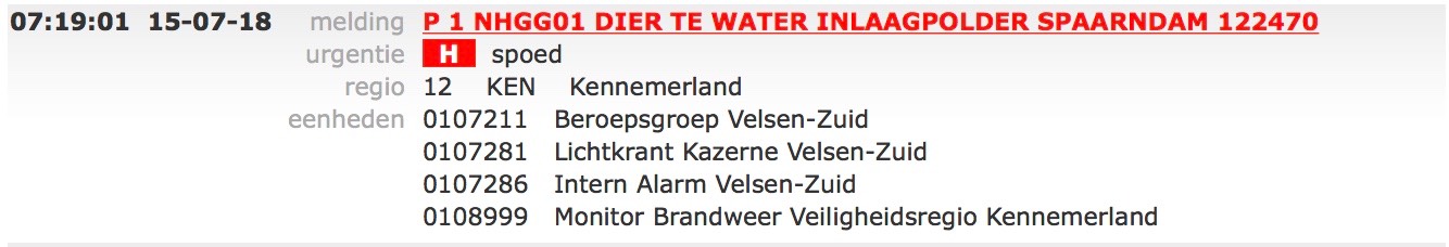 20180715-112 Dier te water Inlaagpolder Spaarndam