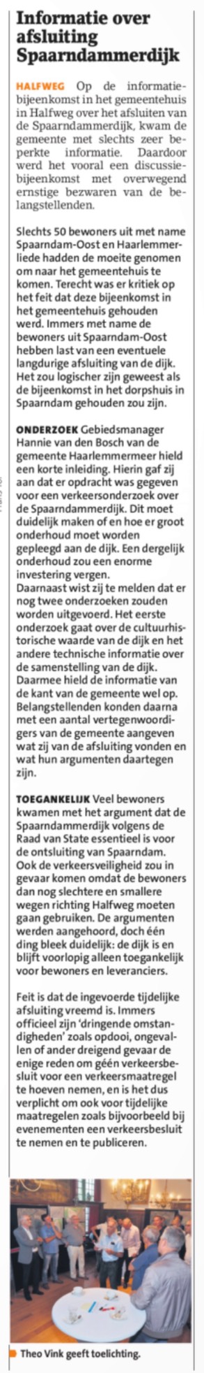 20180913-HCN Informatie over afsluiten Spaarndammerdijk