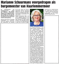 20190605-WP Marianne Schuurmans voorgedragen als burgemeester van Haarlemmermeer