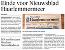 20191218-HD Einde voor Nieuwsblad Haarlemmermeer