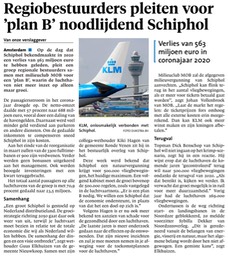 20210220-HD Regiobestuurders pleiten voor Plan B noodlijdend Schiphol