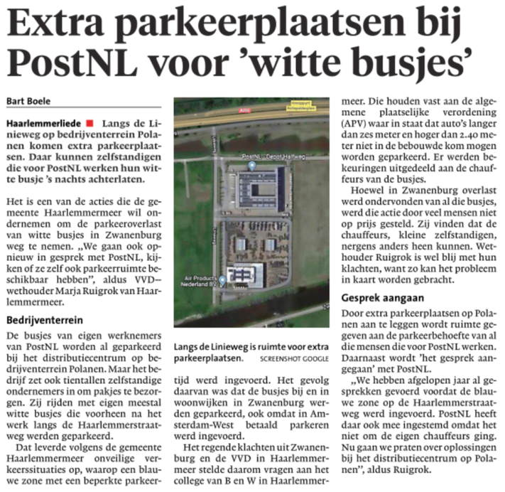 20220211-HD Extra parkeerplaatsen bij PostNL voor Witte Busjes
