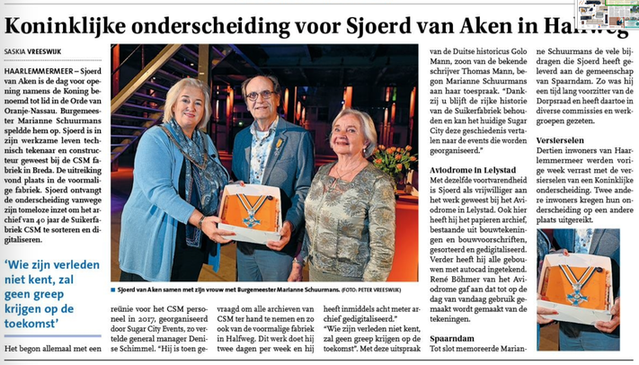 20220504-WP Koninklijke onderscheiding voor Sjoerd van Aken in Halfweg