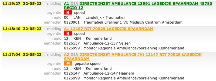 20220522 Directe inzet Ambulance Lagedijk