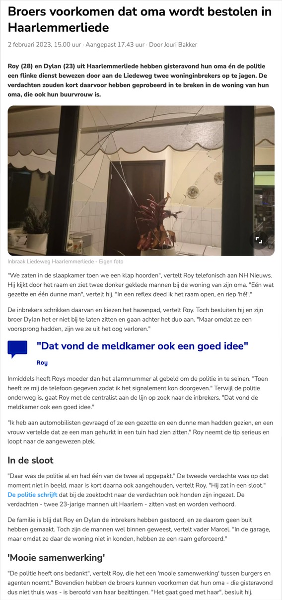 20230202-RTVNH Broers voorkomen dat oma wordt bestolen in Haarlemmerliede